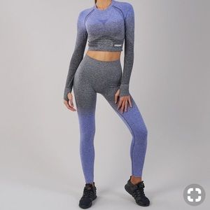 Gymshark Ombré Seamless Leggings in Indigo/Black